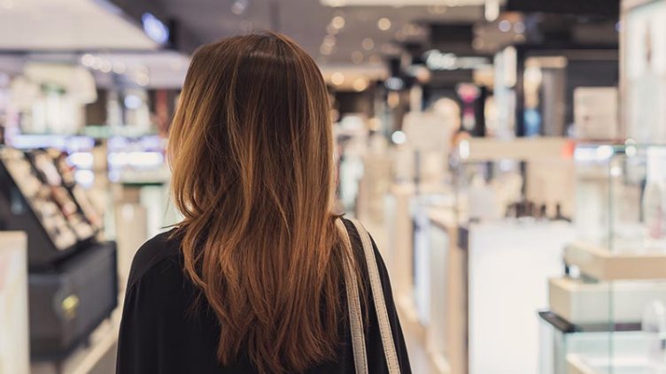 a woman shopping