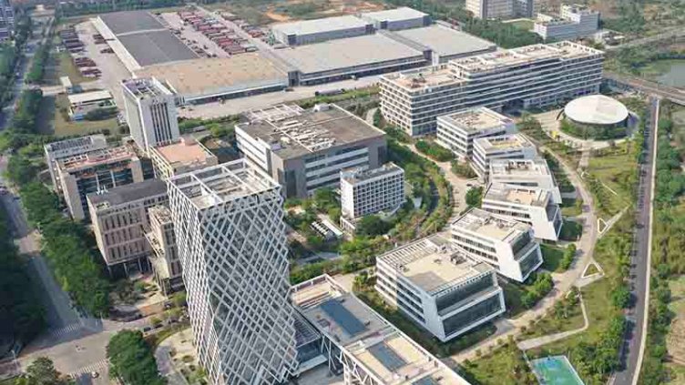 Aerial photography of Pingshan National Bio-industry Base in Shenzhen
