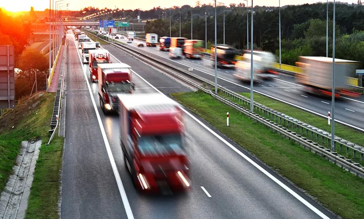 Vehicles on the road