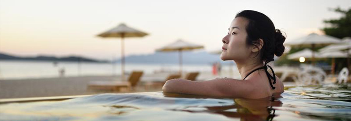A woman on vacation