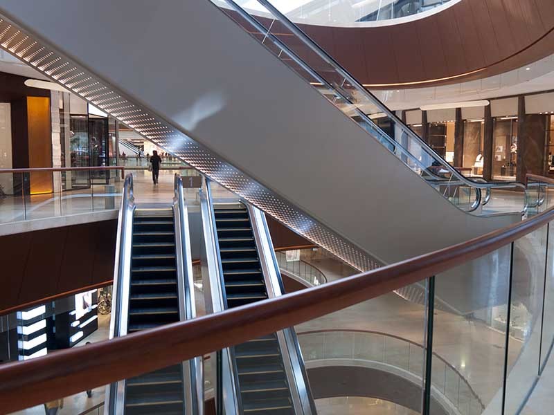 Escalator of a building