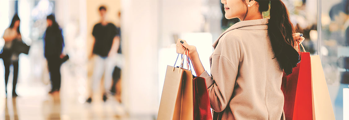 A woman shopping