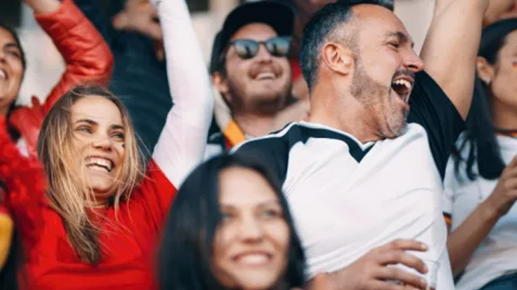 people cheering