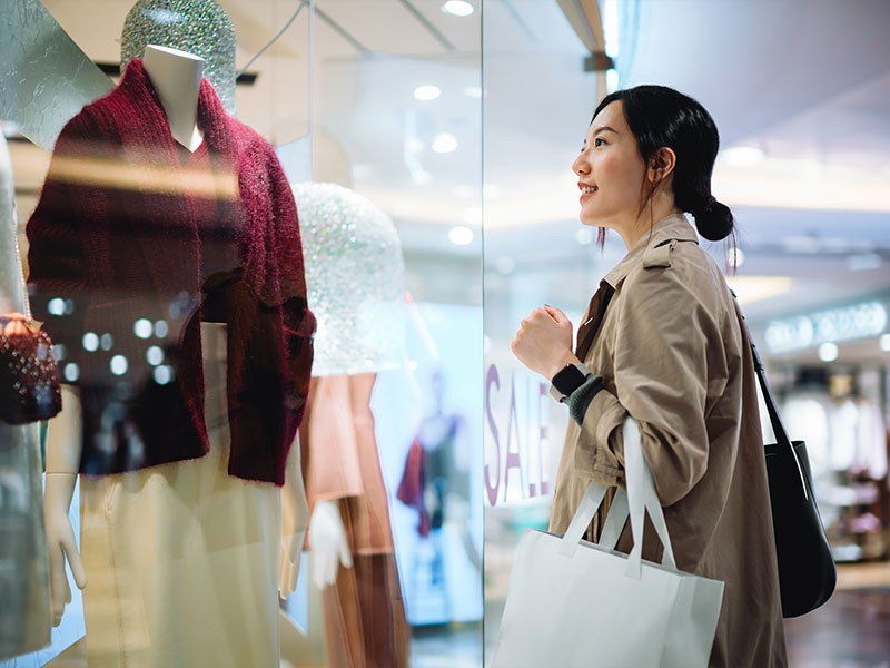 woman shopping