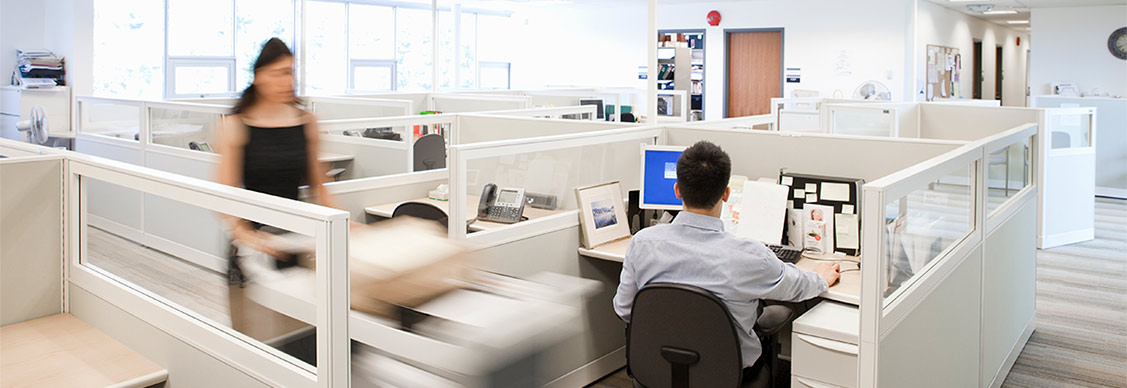 Working area of office
