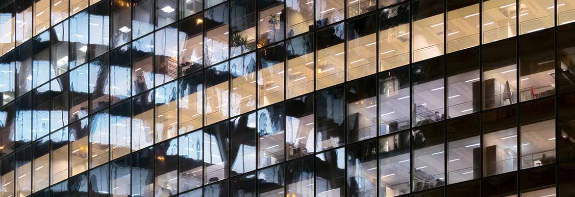 Glass office building
