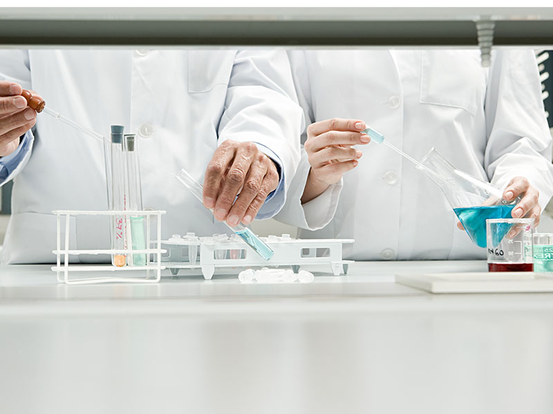 lab technician working