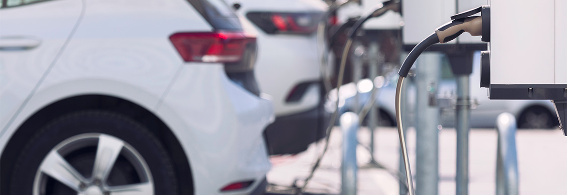 Cars at fuel station