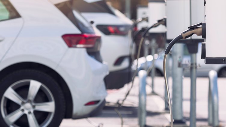 Cars at fuel station