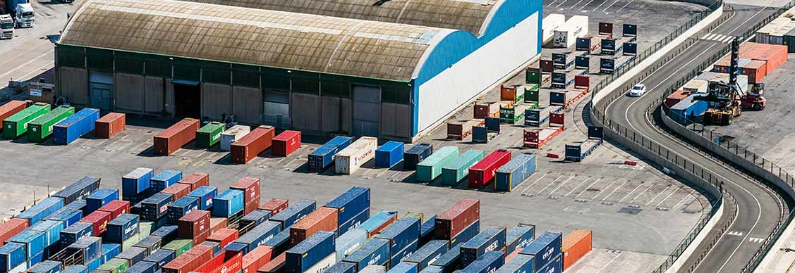 view of Containers and warehouse