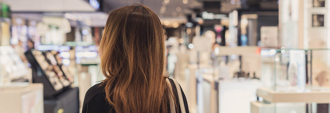 A woman shopping
