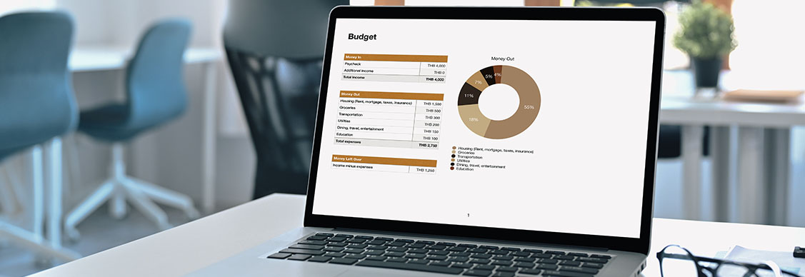 data on laptop