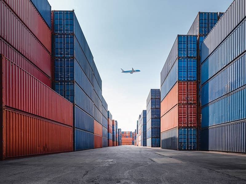 Container Cargo Port Shipyard Storage Handling of Logistic Transportation Industry.