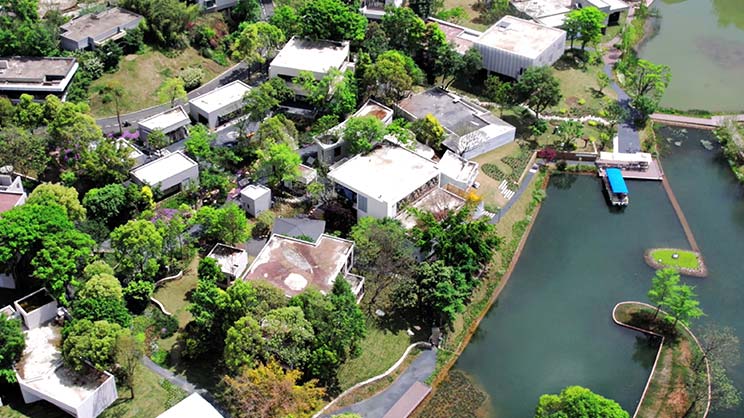 Drone view of river