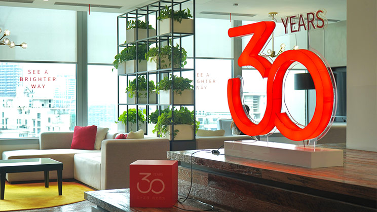 Inside view of an office