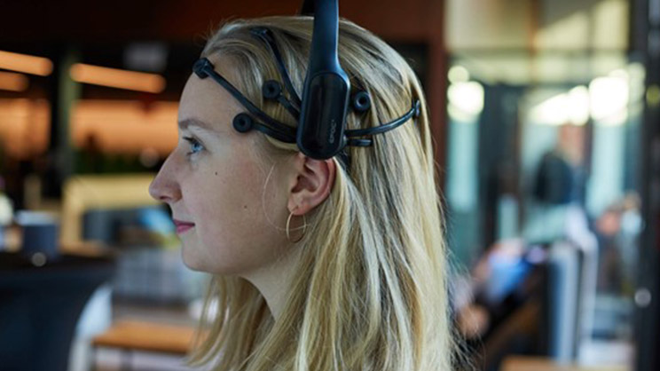 Women listening in headphones 