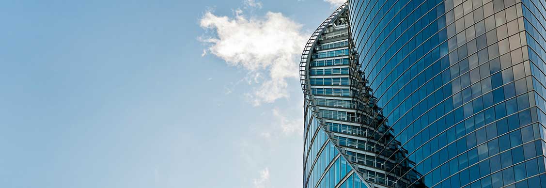 Glass building
