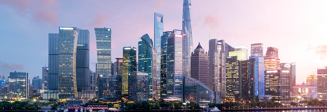 a cluster of buildings