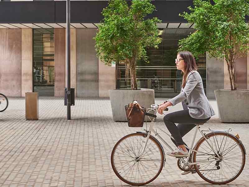 bicycle riding at street