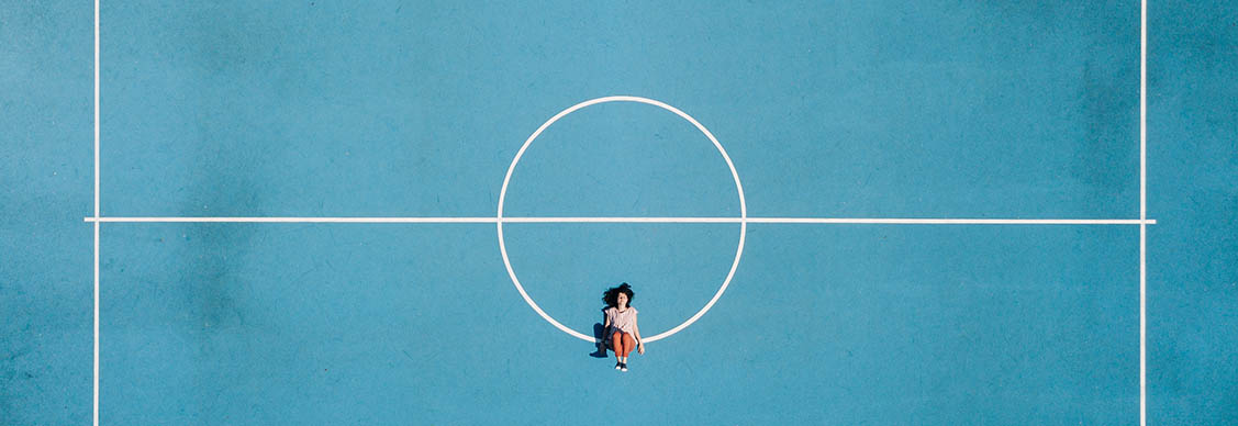 Girl sitting in a circle