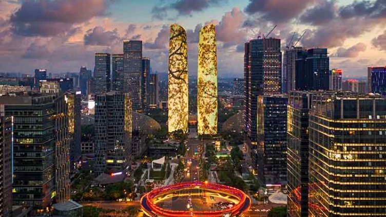 Chengdu city view