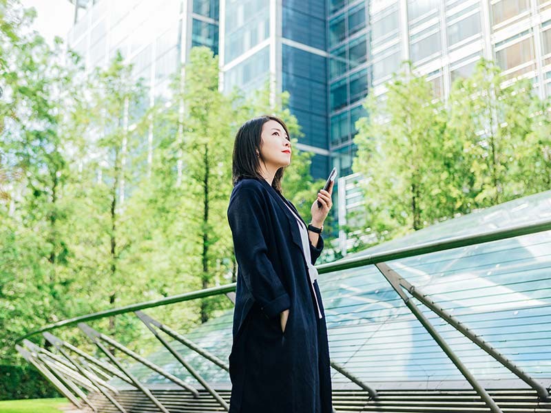 woman on phone