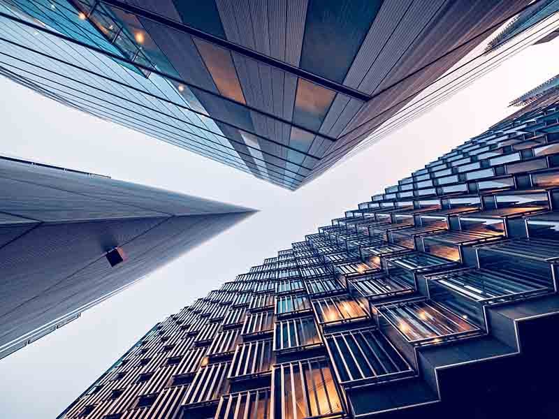 under buildings