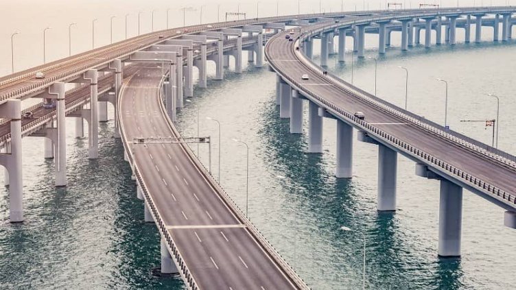 Bridges over a sea