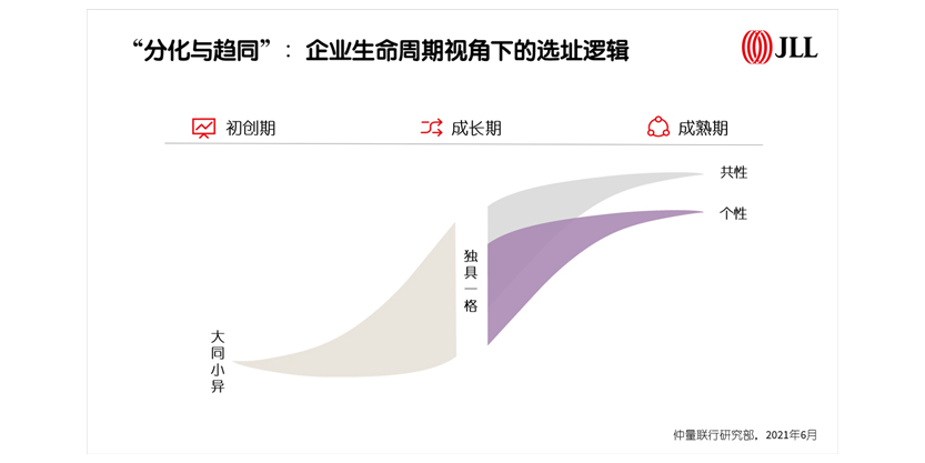 “分化与趋同”：企业生命周期视角下的选址逻辑