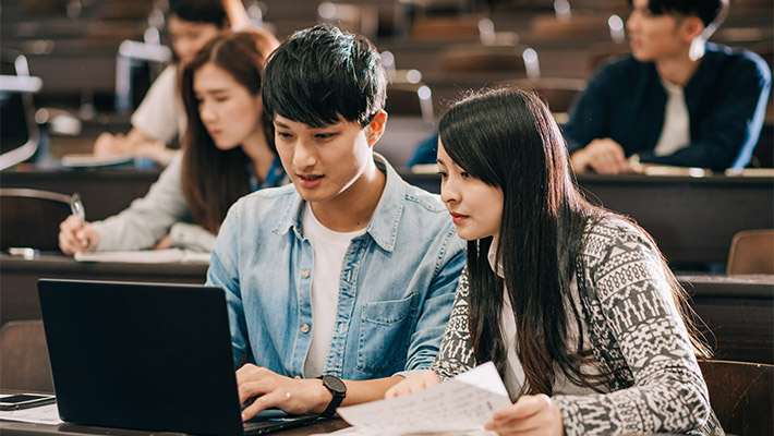 Students in a classroom