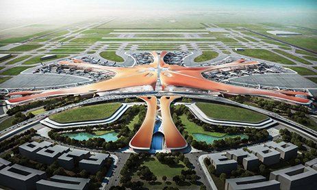 Beijing Capital International Airport view from top