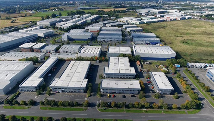 Top view of a warehouse