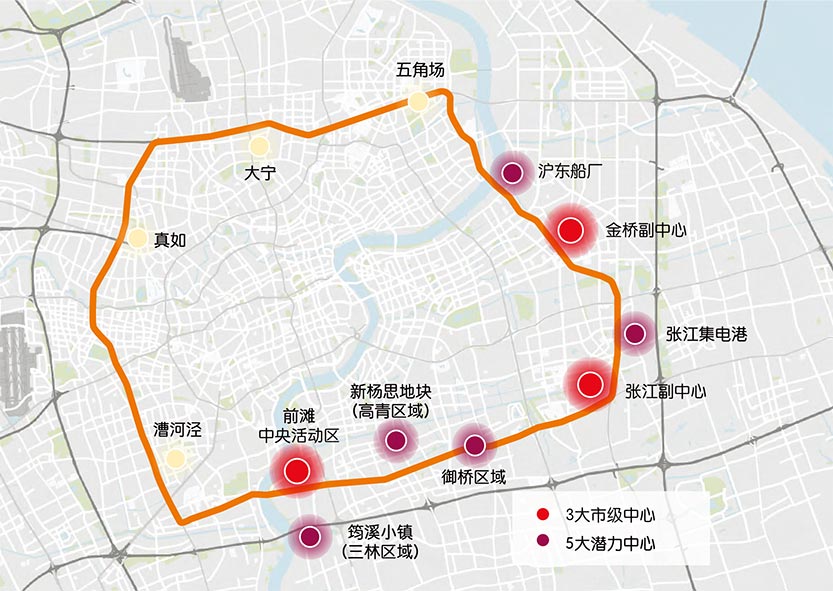Shanghai pudong golden middle ring development belt