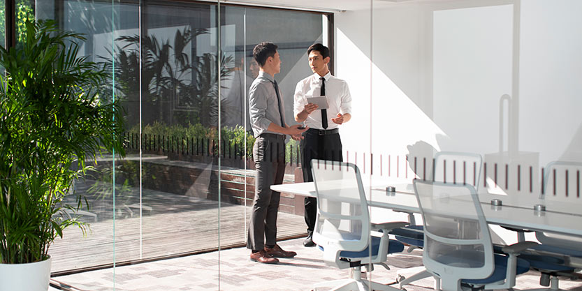 two men in the office