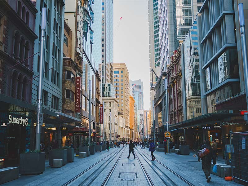 Office view in the street of Australia