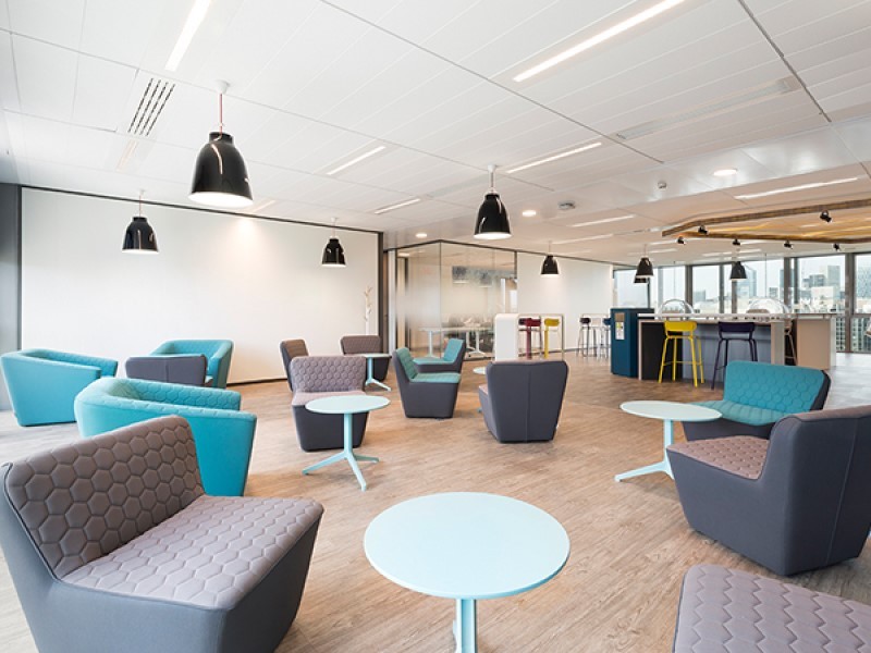 Modern view of waiting area in the office